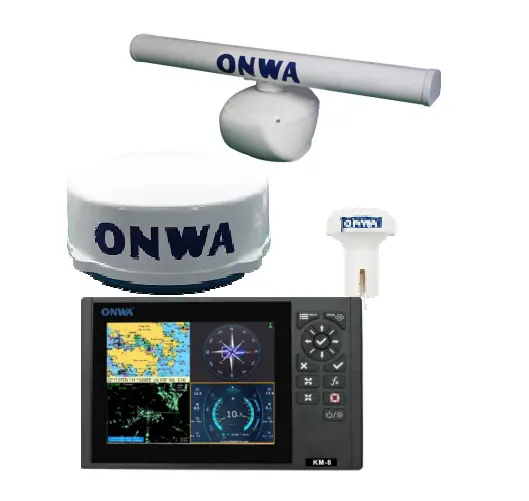 Onwa KM-8 8-inch Color TFT LCD GPS Chart Plotter MFD [BUNDLE]